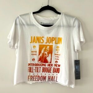 NEW!! Janis Joplin Crop‎ Concert Tee by Prince Peter